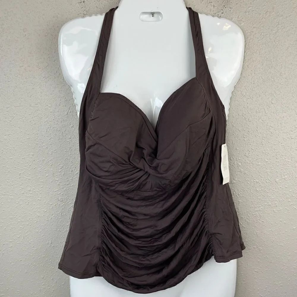 NWT La Blanca by Rob Beattie Tankini Top Size 14
